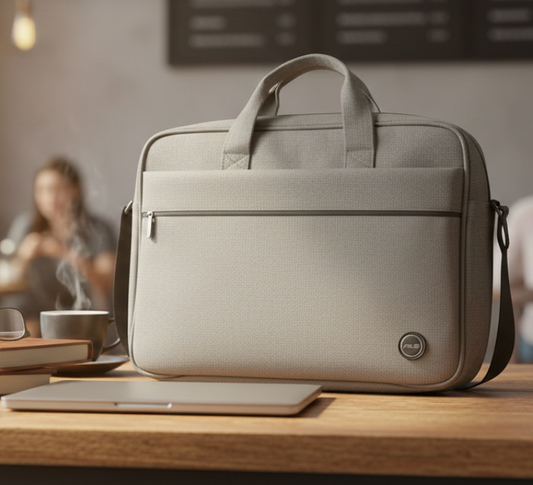 Grey Laptop Shoulder Bag Providing Durable Protection With Comfortable Carry Stylish Design