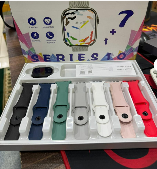 Series 10 1+7 Smart Watch TLTM-M42 With AMOLED Display Running Calories Heart Rate Telephone Remind